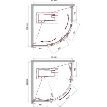 Душевой уголок BelBagno Uno 95х95 UNO-195-R-2-95-C-Cr профиль Хром стекло прозрачное