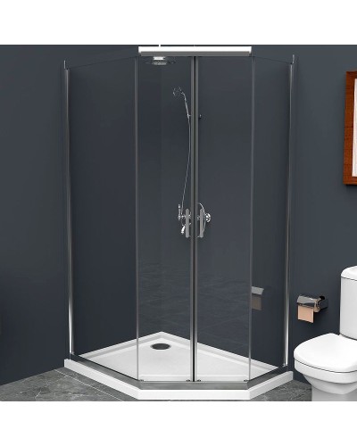 Душевой уголок BelBagno Uno 120х90 UNO-195-PH-2-120/90-C-Cr профиль Хром стекло прозрачное