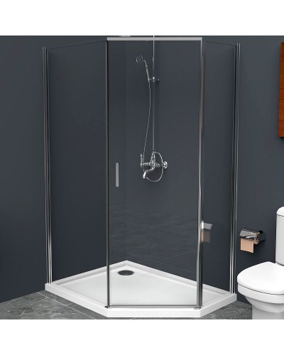 Душевой уголок BelBagno Uno 100х80 UNO-195-PH-1-100/80-C-Cr профиль Хром стекло прозрачное