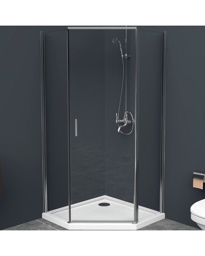 Душевой уголок BelBagno Uno 90х90 UNO-195-P-1-90-C-Cr профиль Хром стекло прозрачное