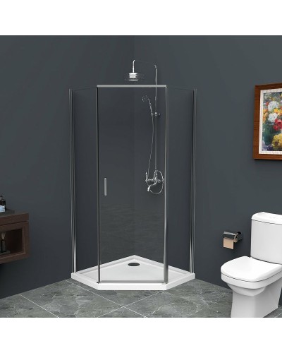 Душевой уголок BelBagno Uno 90х90 UNO-195-P-1-90-C-Cr профиль Хром стекло прозрачное