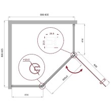 Душевой уголок BelBagno Uno 90х90 UNO-195-P-1-90-C-Cr профиль Хром стекло прозрачное