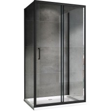 Душевой уголок Abber Schwarzer Diamant 170х80 AG30170B-S80B-S80B профиль Черный стекло прозрачное