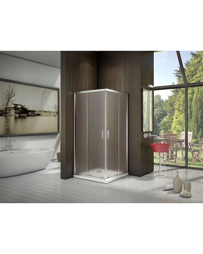 Душевой уголок Good Door Latte CR-90-G-WE 90x90 профиль Белый стекло Grape