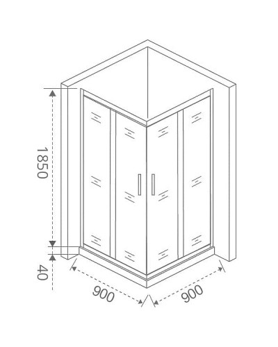 Душевой уголок Good Door Latte CR-90-G-WE 90x90 профиль Белый стекло Grape