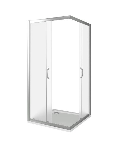 Душевой уголок Good Door Infinity CR-80-G-CH 80х80 профиль Хром стекло Грейп