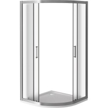 Душевой уголок Good Door Latte R-80-C-WE 80x80 профиль Белый стекло Grape