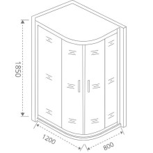 Душевой уголок Good Door Latte R-120-G-WE 120x80 профиль Белый стекло Grape
