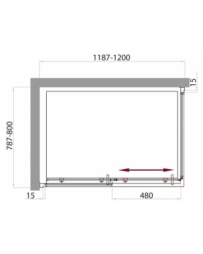 Душевой уголок BelBagno Uno 120x80 UNO-AH-1-120/80-P-Cr профиль Хром стекло рифленое