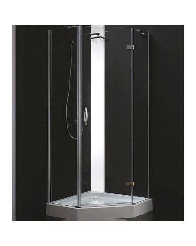 Душевой уголок Cezares Bergamo 100x100 R BERGAMO-W-P-1-100-C-Cr-R-IV профиль Хром стекло прозрачное