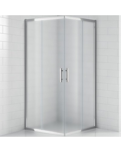 Душевой уголок Cezares Eco 90x90 ECO-O-A-2-90-P-Cr профиль Хром стекло рифленое