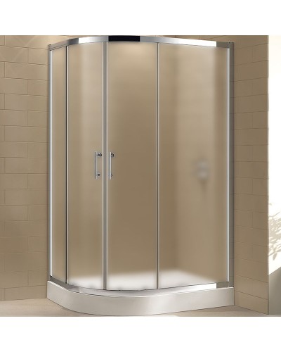 Душевой уголок Cezares Eco 100х80 ECO-O-RH-2-100/80-P-Cr профиль Хром стекло рифленое