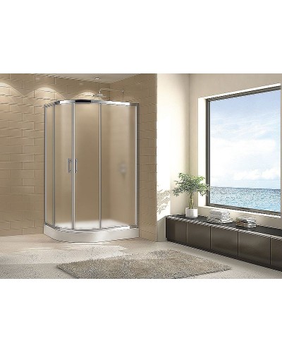 Душевой уголок Cezares Eco 120x90 ECO-O-RH-2-120/90-P-Cr профиль Хром стекло рифленое