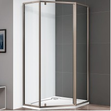 Душевой уголок Cezares Eco 90х90 ECO-O-P-1-90-C-Br профиль Бронза стекло прозрачное