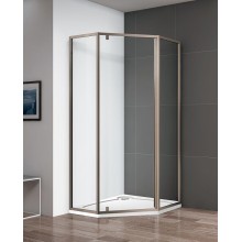 Душевой уголок Cezares Eco 90х90 ECO-O-P-1-90-C-Br профиль Бронза стекло прозрачное