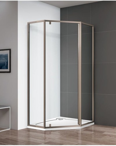 Душевой уголок Cezares Eco 90х90 ECO-O-P-1-90-C-Br профиль Бронза стекло прозрачное