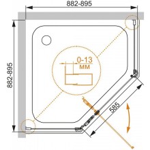 Душевой уголок Cezares Eco 90х90 ECO-O-P-1-90-C-Br профиль Бронза стекло прозрачное