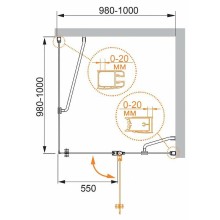 Душевой уголок Cezares Elena 100x100 R ELENA-W-A-12-100-P-Cr-R профиль Хром стекло рифленое