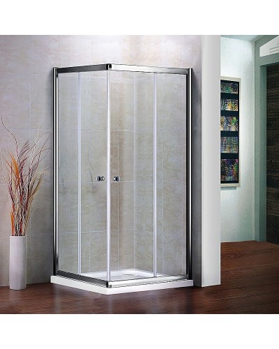 Душевой уголок Cezares Pratico 100x100 PRATICO-A-2-100-C-Cr профиль Хром стекло прозрачное