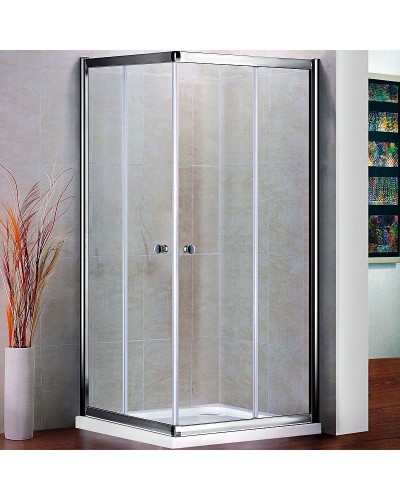 Душевой уголок Cezares Pratico 100x100 PRATICO-A-2-100-C-Cr профиль Хром стекло прозрачное