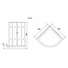 Душевой уголок Niagara Eco 80x80 NG-003-14N профиль Хром матовый стекло матовое