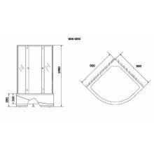 Душевой уголок Niagara Eco 90x90 NG-006-14N профиль Хром матовый стекло матовое