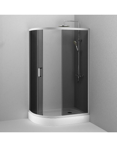 Душевой уголок AM.PM Like Solo Slide 120х80 W83G-302U120CG64 профиль Хром матовый стекло тонированное