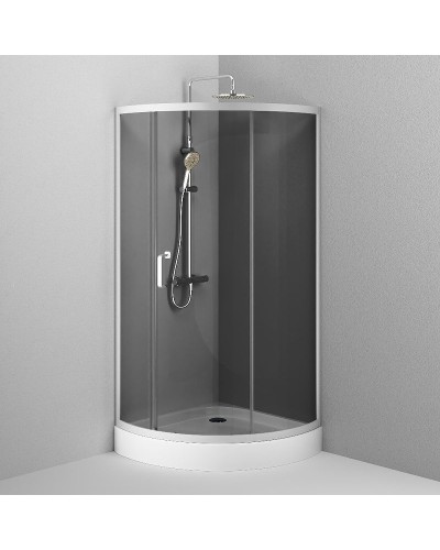 Душевой уголок AM.PM Like Solo Slide 90x90 W83G-315-090CG64 профиль Хром матовый стекло тонированное