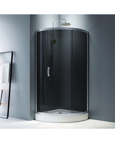 Душевой уголок AM.PM Like Solo Slide 90x90 W83G-315-090CG64 профиль Хром матовый стекло тонированное