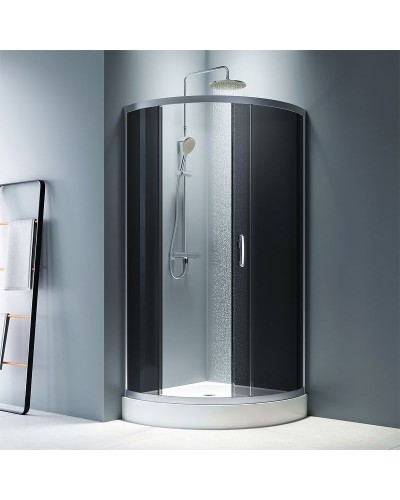 Душевой уголок AM.PM Like Solo Slide 90x90 W83G-315-090CG64 профиль Хром матовый стекло тонированное