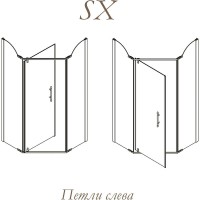 Душевой уголок Migliore Diadema Penta 100x100 24164 профиль Бронза стекло прозрачное с декором