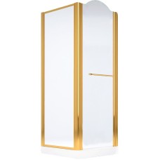 Душевой уголок Migliore Diadema 90x90 R 22702 профиль Золото стекло прозрачное