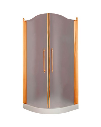 Душевой уголок Migliore Diadema 90x90 22680 профиль Бронза стекло матовое