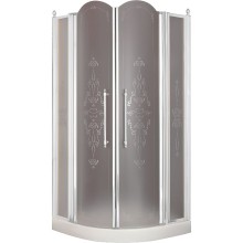 Душевой уголок Migliore Diadema 90x90 20413 профиль Хром стекло матовое с декором