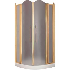 Душевой уголок Migliore Diadema 90x90 22678 профиль Золото стекло матовое