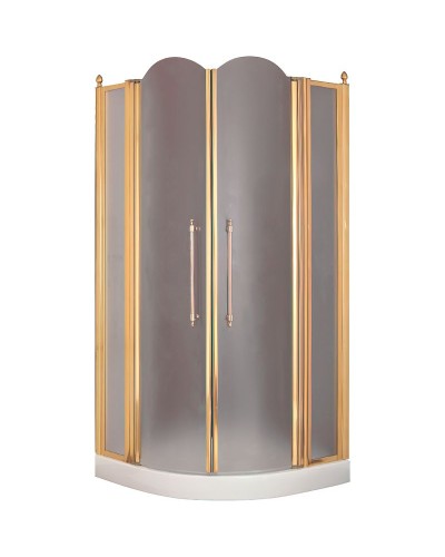Душевой уголок Migliore Diadema 90x90 22678 профиль Золото стекло матовое