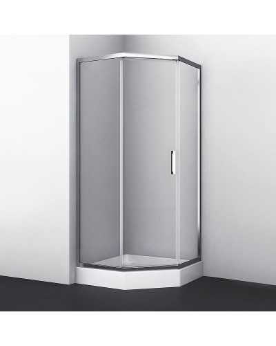 Душевой уголок WasserKRAFT Naab 100x100 86S38 профиль Хром стекло прозрачное