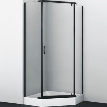 Душевой уголок WasserKRAFT Wiese 100x100 84P38 профиль Черный матовый стекло прозрачное