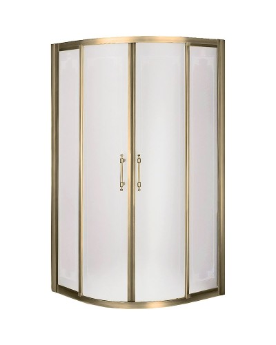 Душевой уголок Migliore Aurelia 90x90 20390 профиль Бронза стекло матовое с декором