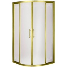 Душевой уголок Migliore Aurelia 90x90 20391 профиль Золото стекло матовое с декором