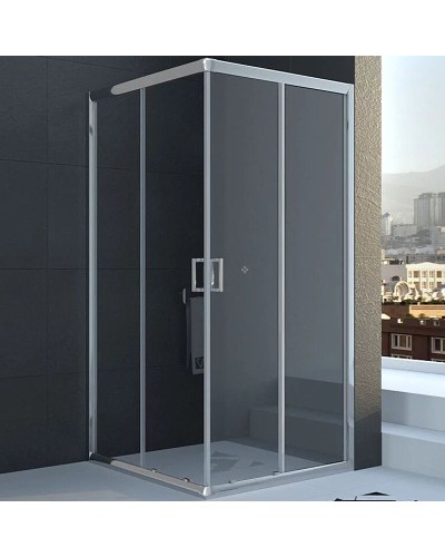 Душевой уголок Veconi Rovigo RV-11 80x80 RV11-80-01-C5 профиль Хром стекло прозрачное