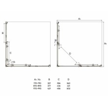 Душевой уголок Veconi Rovigo RV-47 80x80 RV47-80-01-C4 профиль Хром стекло прозрачное