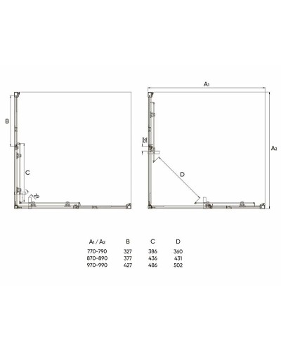 Душевой уголок Veconi Rovigo RV-47 80x80 RV47-80-01-C4 профиль Хром стекло прозрачное