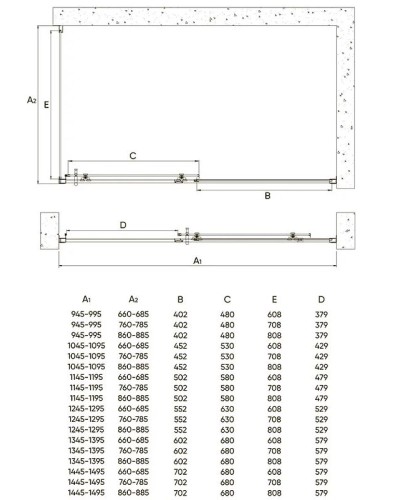 Душевой уголок Veconi Rovigo RV-072B 100x70 RV072B-10070-01-C4 профиль Черный матовый стекло прозрачное