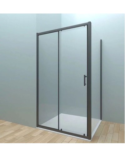 Душевой уголок Veconi Rovigo RV-072B 100x80 RV072B-10080-01-C4 профиль Черный матовый стекло прозрачное