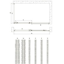 Душевой уголок Veconi Rovigo RV-072B 100x80 RV072B-10080-01-C4 профиль Черный матовый стекло прозрачное