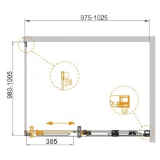 Душевой уголок 100х100 см Cezares DUET SOFT-A-1-100/100-C-Cr прозрачное