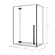 Душевой уголок Cerutti SPA 120х90 C1AW профиль Белый стекло прозрачное