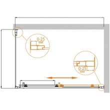 Душевой уголок 140х100 см Cezares MOLVENO-AH-11-140/100-C-Cr-IV прозрачное