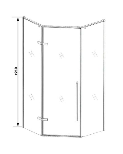 Душевой уголок Cerutti SPA 90x90 C3AW профиль Белый стекло прозрачное